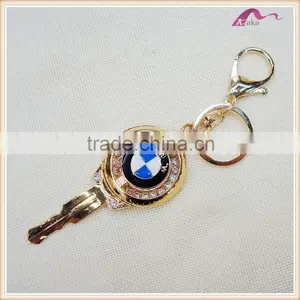 Fashion Gold Bmw Key Shape Keychain For Car Decorations thumbnail-1