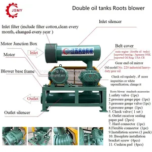Three Lobe Double Oil Tank Roots Blower thumbnail-2
