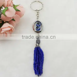 Islamic Religious Blue Evil Eye Pendant Keychain For Car thumbnail-1