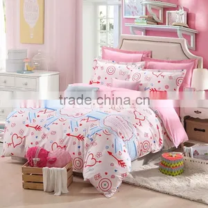 100%cotton Print Fancy Duvet Covers Cartoon Bed Linen for Children Heart Comforter Set thumbnail-1