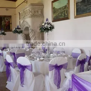 Chair Bow Fancy Wedding Chair Cover Sash thumbnail-1