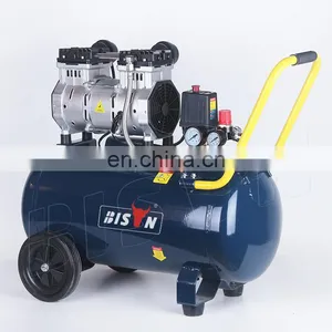 Bison China Two Stage Low Noise Portable 50 Litre 1.5Kw Vertical Oil Free Air Compressor Trade thumbnail-1