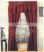 5PCS JACQUARD WINDOW CURTAIN WITH ATTACHED VALANCE WITH 2TIEBACKS thumbnail-1