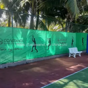 12m x 2m 18m x 2m Tennis Court Windscreen With Logo,Woven HDPE 180gsm Privacy Screen thumbnail-2