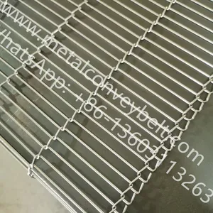 304 Stainless Steel Wire Mesh Ladder Chain Conveyor Belt Flat Flex Belt for Furnace Oven,pizza Oven thumbnail-2