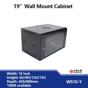 OEM Manufacturer WS10-Y 6U Network Wall Mount Cabinet 19inch Wall Mount Rack for Network Equipment Competitive Item thumbnail-1