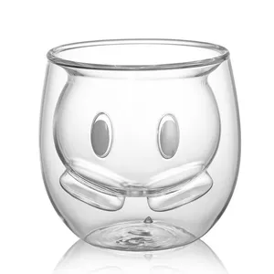 Household High Borosilicate Double Glass Cup High Temperature Resistant Wave Cup thumbnail-2