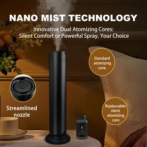 Premium Modern Design Aluminum Alloy Aroma Diffuser 150ml Bluetooth APP Remote Control Home Bedroom Decor Scent Machine thumbnail-2