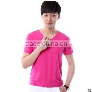 Fashion 100% Cotton High Quality V Neck OEM t Shirts thumbnail-6