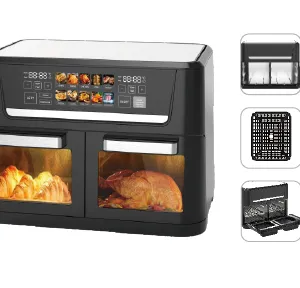 Ultra Large Capacity/dual Chamber Air Fryer/visual Air Electric Fryer（Wechat/whatsapp:008613510231336） thumbnail-1