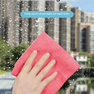 Factory Wholesale Rainbow Microfiber Cleaning Cloths Bulk Assorted Color Lint Free Household Rags thumbnail-2