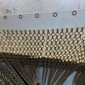 Factory Supply Metal Coil Curtain Metal Mesh Chain Link Screen Mesh Ceilings for Interior Exterior Design thumbnail-3