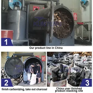 Smokeless Carbon Black Furnace Saw Dust Carbonizer Machine Coal Activatied Carbon Production Machine EPC thumbnail-2