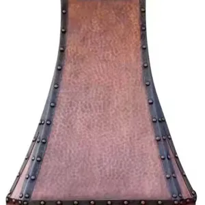 Pure Copper Range Hood Cover, Supplying Pure Handcrafted Kitchen Copper Range Hoods in Various Specifications and Types thumbnail-2
