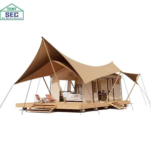 Prefab House Modular Steel Glamping Luxury Tent With Bathroom Hotel Tent Eco Waterproof 4season Family Resort Camp thumbnail-1