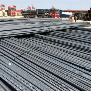 Ribbed Threaded Steel Bar, HRB500, Grade IV Threaded Steel Bar, Suitable for Building Construction and Bending thumbnail-1