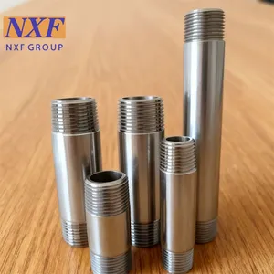 NXF UNS N10276 2.4819/NiMo16Cr15W/C276 OD DN15-1200 Class 3000-9000 Nickel Alloy Forging Technology Threaded TOE or TBE Nipple thumbnail-1