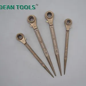 Non-Sparking Construction Ratchet Wrench Size14 mm Aluminum Bronze,Non Sparking Double Side Ratchet Wrench thumbnail-1