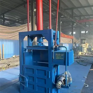 11-kilowatt 180-cylinder Iron Drum Flattening Machine, Stainless Steel Pipe End Flattening Machine, Vertical Hydraulic Baler thumbnail-1