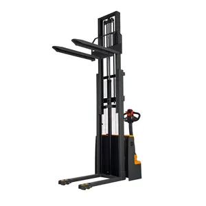 Best-Selling 1Ton 1500kg 3m Narrow Electric Counterbalanced Motor Aisle Stacker Walkie Stacker for Restaurant Forklifts thumbnail-1