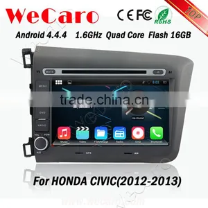 Wecaro Android 4.4.4 Car Gps Navigation System China Factory 8" for Honda Civic Car Dvd Player Mirror Link 2012 2013 thumbnail-2