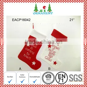 Red and White Knit Christmas Sock thumbnail-5