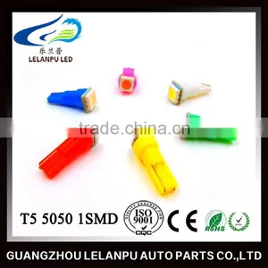 Top Quality Led Colorful Car Interior Led Light 12V T5 5050 1SMD Auto Led Lamp thumbnail-1