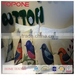2014 New Design Lovely Bird Cartoon100% Cotton Wholesale Cushion Covers thumbnail-1
