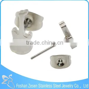 ZS20005 Fashion Stainless Steel Earring , Surgical Steel Earrings , Guitar Earring thumbnail-1