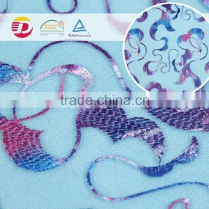 Nylon Polyester Cheap Border Printing Dress Lace Tulle Fabric thumbnail-2