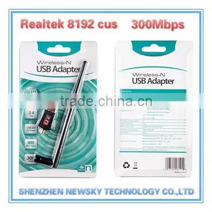 High Power 6DBI 300Mbps Realtek 8192 Wireless Network LAN Adapter thumbnail-1