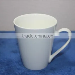 Shining V-shape White Blank Ceramic Mugs Bulk for Logo thumbnail-2