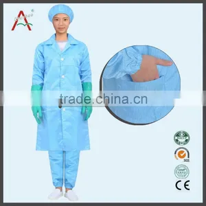 Women`s and Men`s Professional Blue ESD Lab Coats thumbnail-6
