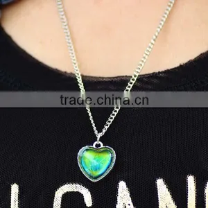 2016 New Fashion Gift Color Change Mood Heart Pendant Necklace for Wholesale Supplier's Choice thumbnail-3