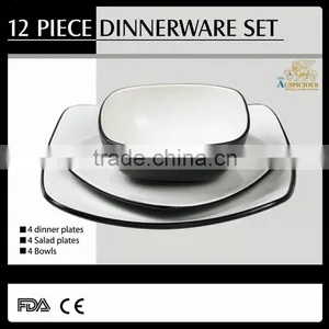 High Quality 18 Pcs Color Glazed Stoneware Dinner Set thumbnail-1