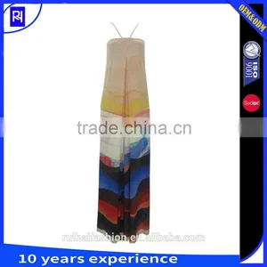 100% Silk Maxi Digital Placement Printed Dress Fashion for Woman thumbnail-1