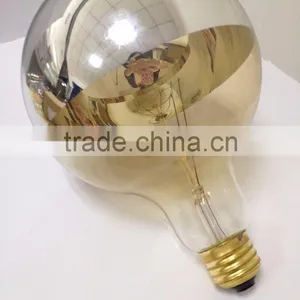 G95 Edison Bulb Half Chrome/mirror Glass Shell Decorations Indoor thumbnail-1