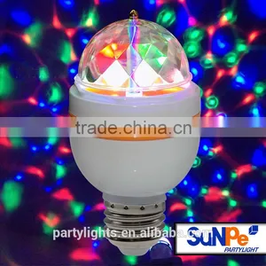 Home Private Small Party RGB Led Lighting Bulb Full Color Rotating Lamp thumbnail-1