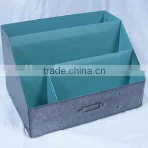 Paint Coating Colorful Metal Zinc Letters Case Storage Boxes Files Letters Organizer Letter Desk Organizer Case Containers thumbnail-1