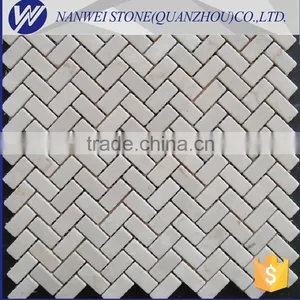 Light Beige Wholesale Price Mosaic Marble Tile Floor Interior Decoration thumbnail-1