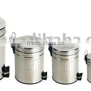 Stainless Steel Trash Can Garbage Bin Dust Bin Waste Bin Ash Bin Epoxy Garbage Can thumbnail-1