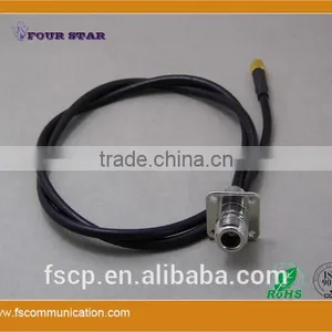 RG58 Cable Assembly With SMA Male Crimp to N Female Crimp 25.4mmSQ Flange Connetcors thumbnail-2