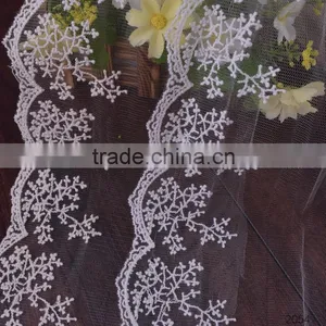 Wholesale Fashion Net Embroidery Lace Trimming/garment Applique Trim for Wedding Dress Trims thumbnail-1