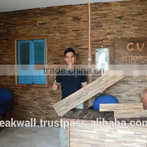 Recycled Teak Wall Panel thumbnail-1