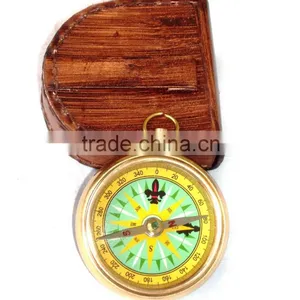 Antique Brass Compass- Maritime Gift Compass-Pocket Compass 13494 thumbnail-1