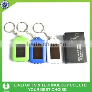 Plastic Led Solar Torch With Keychain thumbnail-5