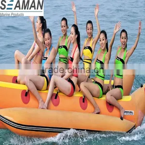0.9mm PVC Tarpaulin 3 Air Chambers Inflatable Water Games Flyfish Banana Boat thumbnail-1