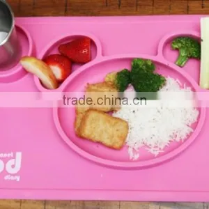 BPA Free Wholesale Non-slip Silicone Baby Hot Food Table Mat thumbnail-1