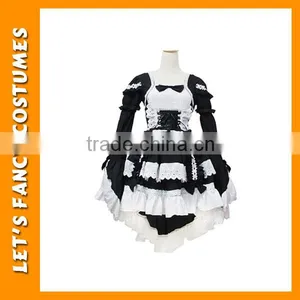 PGWC2279 High Quality New Lolita Maid Dress Waitress Uniform Costume Black Anime Cosplay Halloween Costume Sexy thumbnail-1