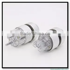 OEM/ODM Viborg Audio Aluminum Rhodium Plated Schuko Power Plug Male Connector+IEC Female Plug thumbnail-3